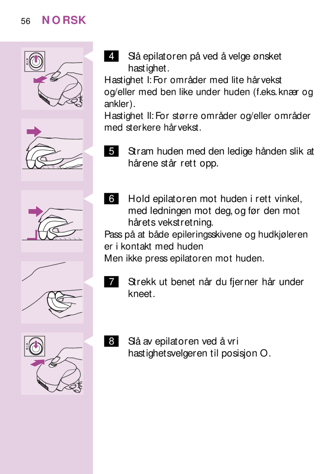 Philips HP6436, PB3, HP6475, HP6435, HP6479, HP6437 manual Norsk 