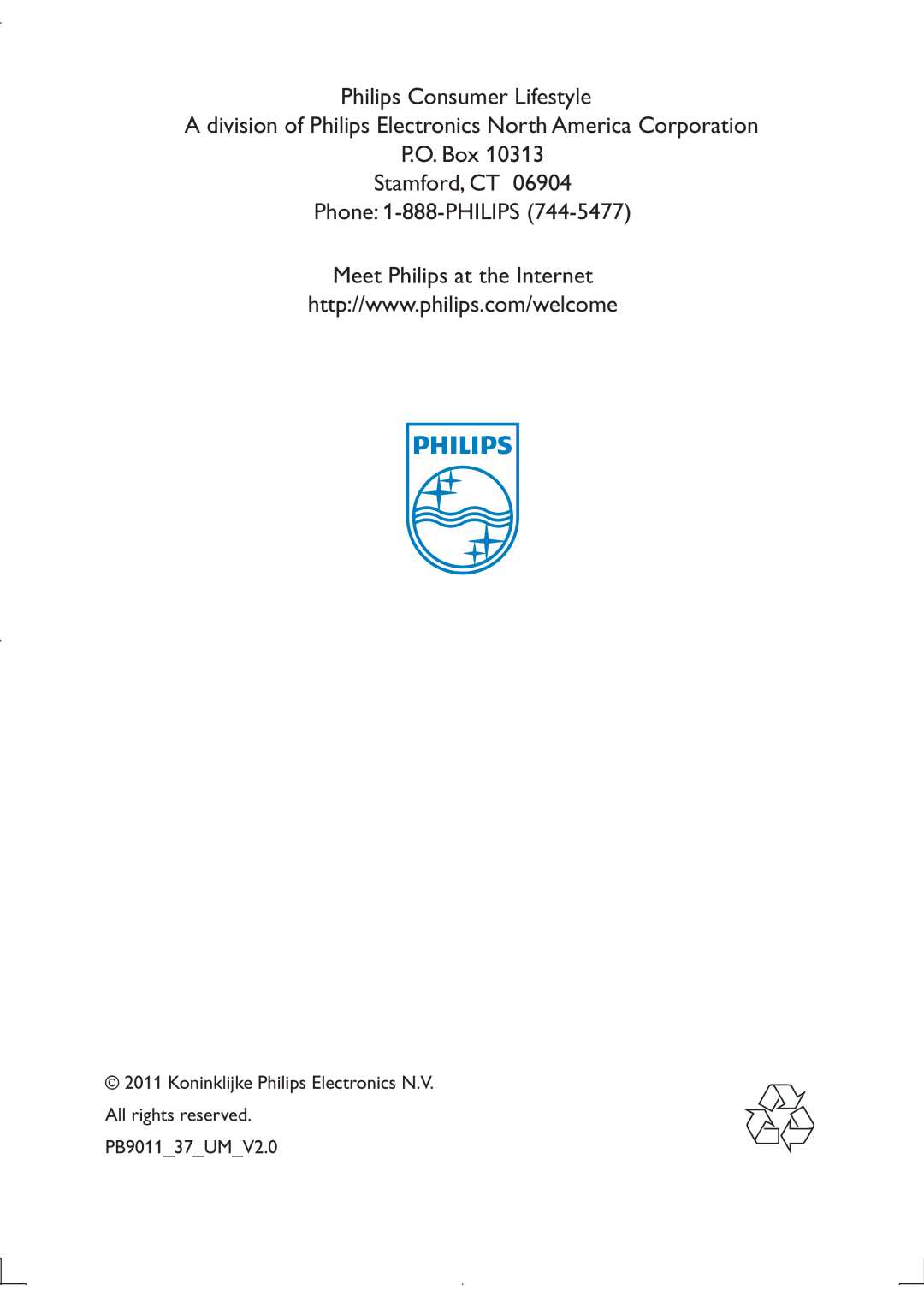 Philips PB9011 manual 