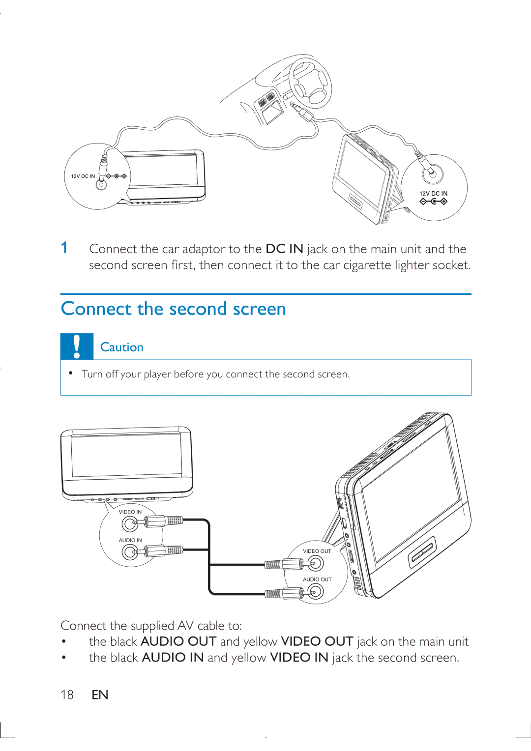 Philips PB9011 manual Connect the second screen 