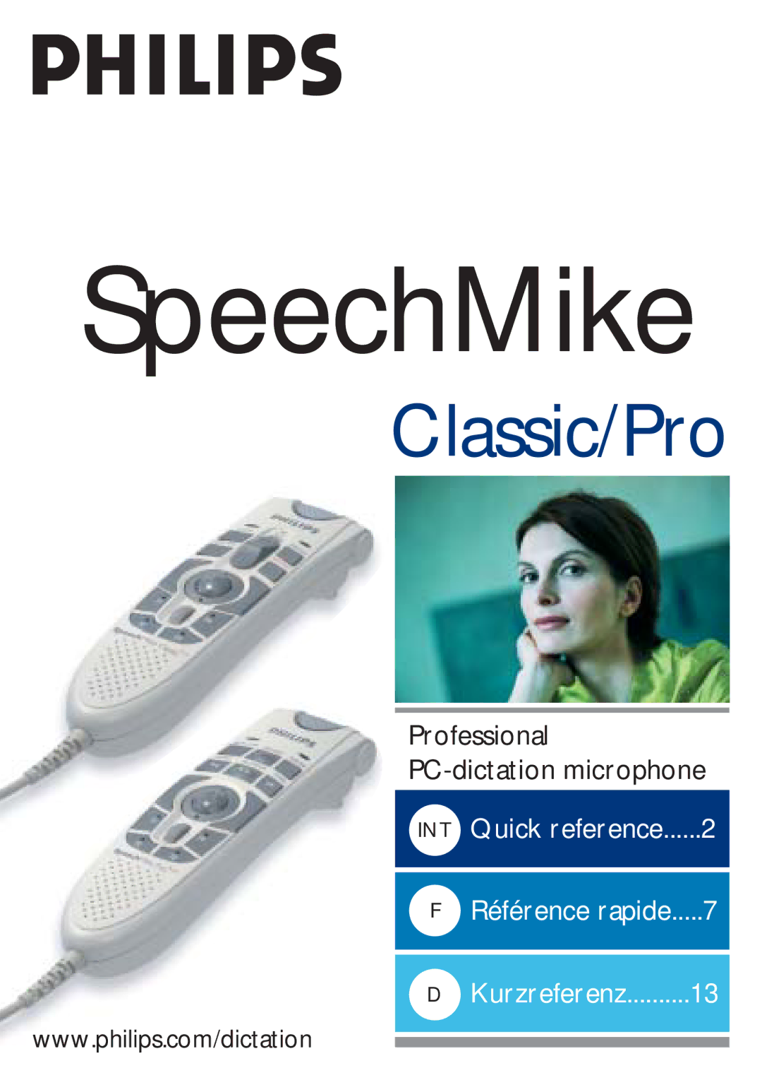 Philips PC-Dictation Microphone manual SpeechMike 