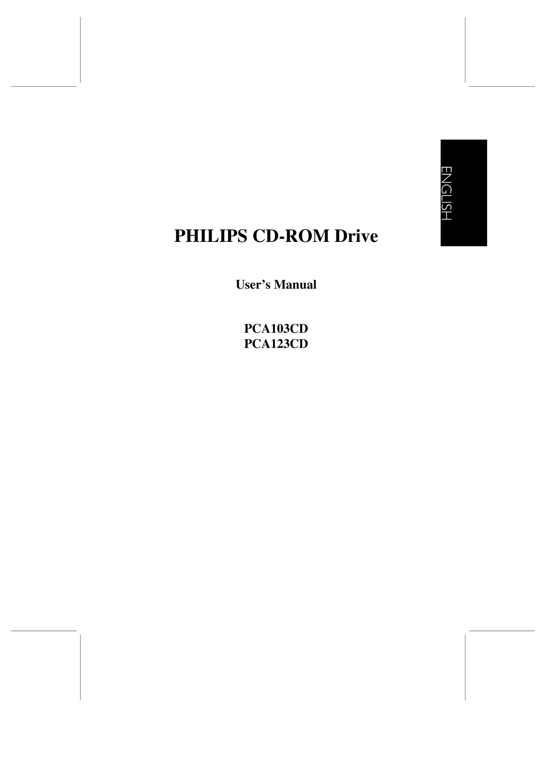 Philips PCA103CD user manual Philips CD-ROM Drive 