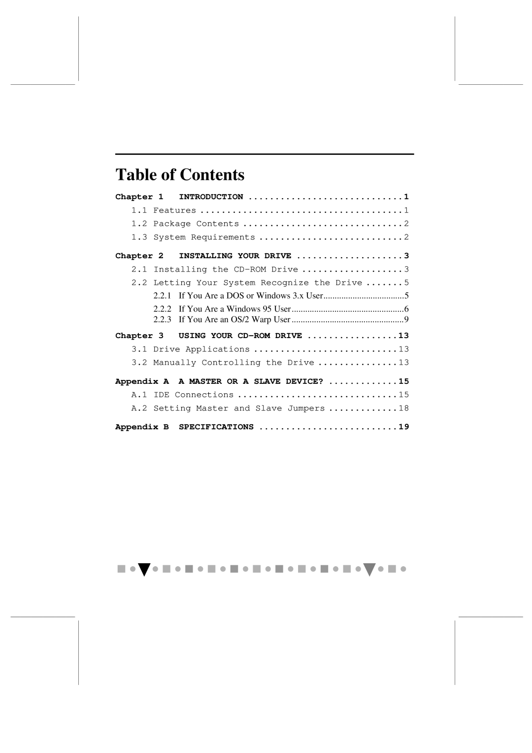 Philips PCA103CD user manual Table of Contents 