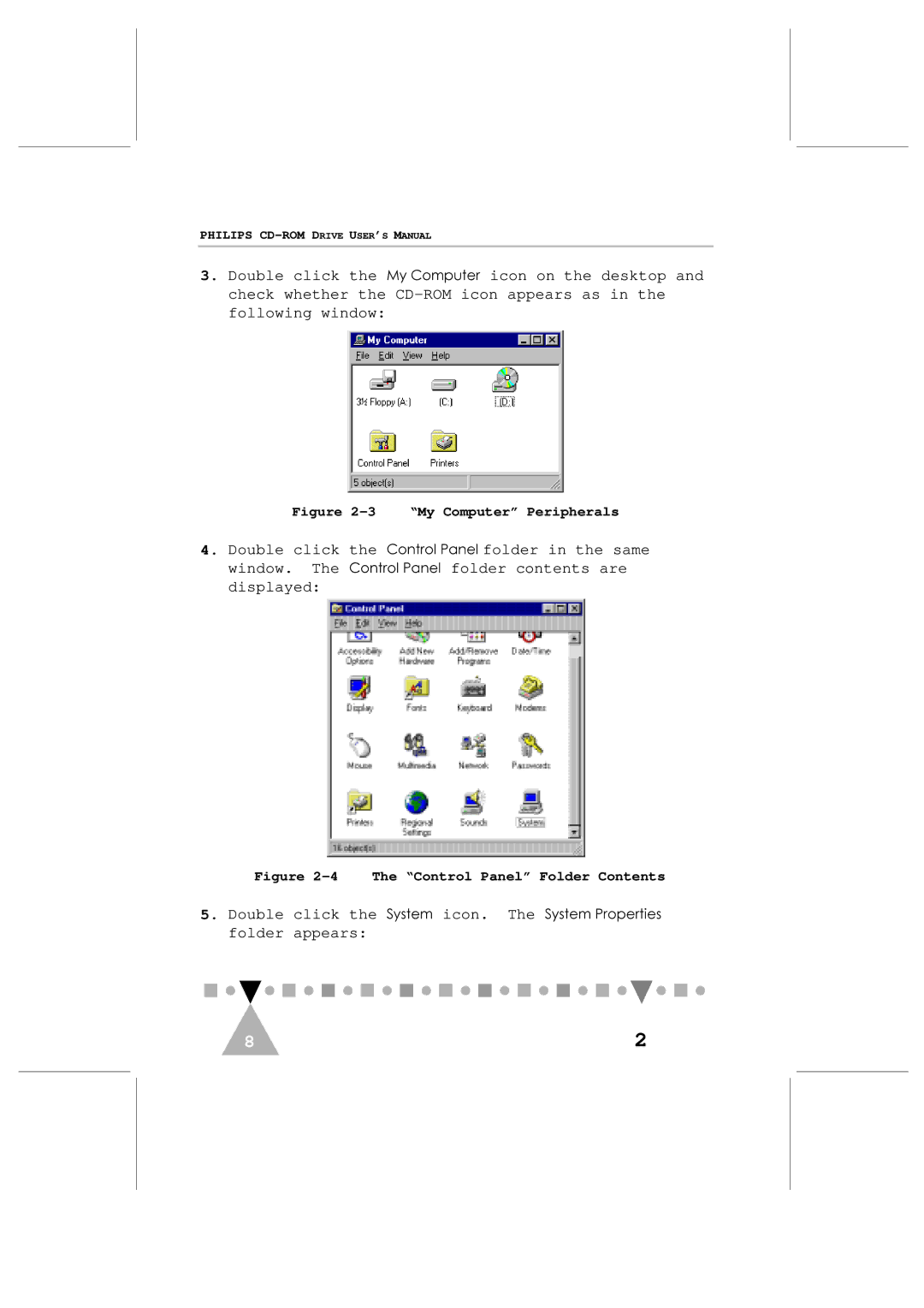 Philips PCA103CD user manual Folder contents are 