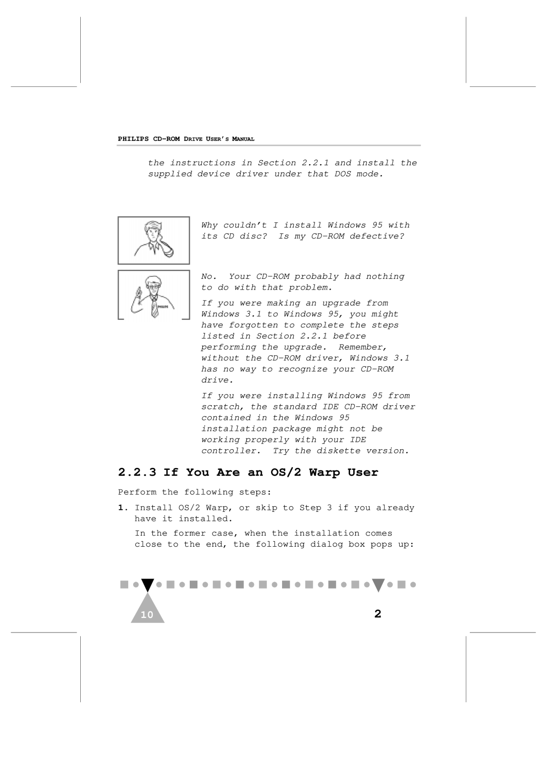 Philips PCA103CD user manual If You Are an OS/2 Warp User 