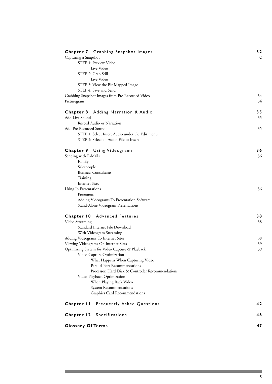 Philips PCA635VC manual Glossary Of Terms 