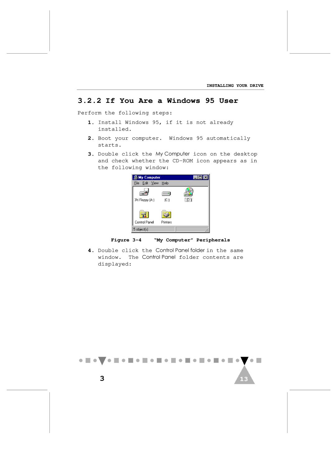 Philips PCA82CR, PCA102CD user manual If You Are a Windows 95 User, My Computer Peripherals 