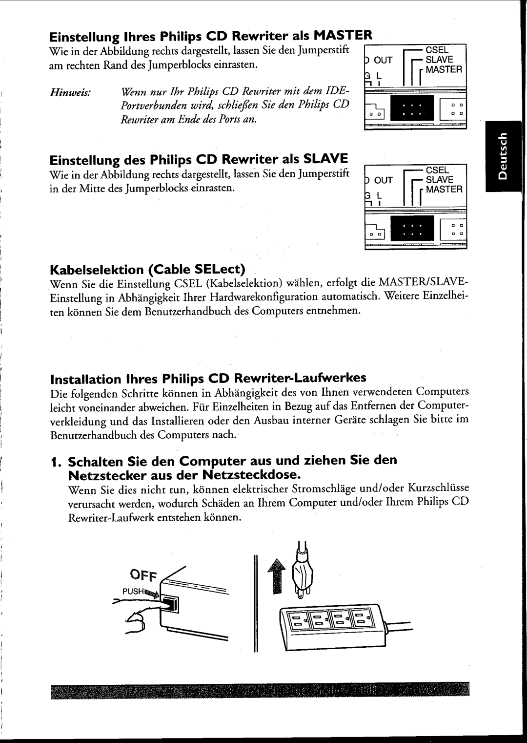 Philips PCRW404K/17 manual 