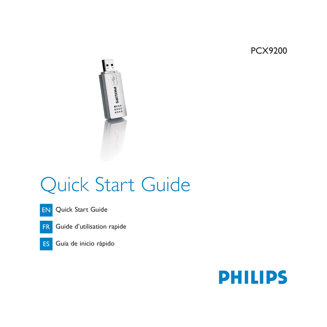 Philips PCX9200 quick start Quick Start Guide 