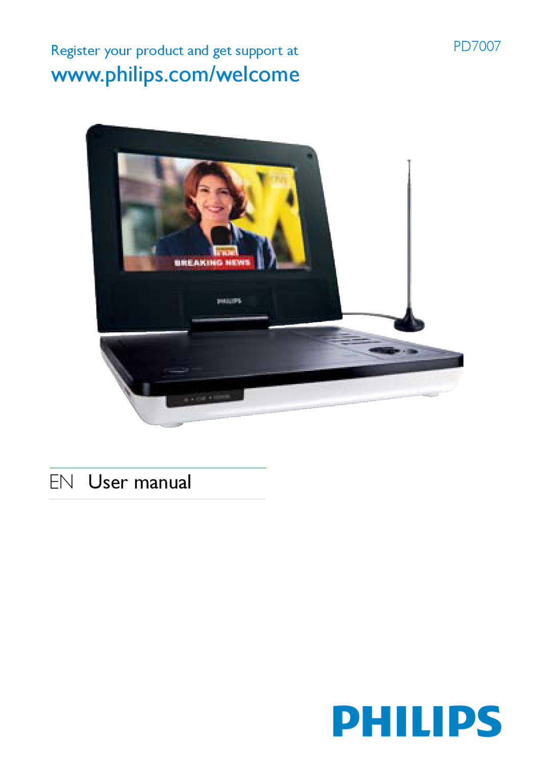 Philips PD7007/93 user manual Register your product and get support at 