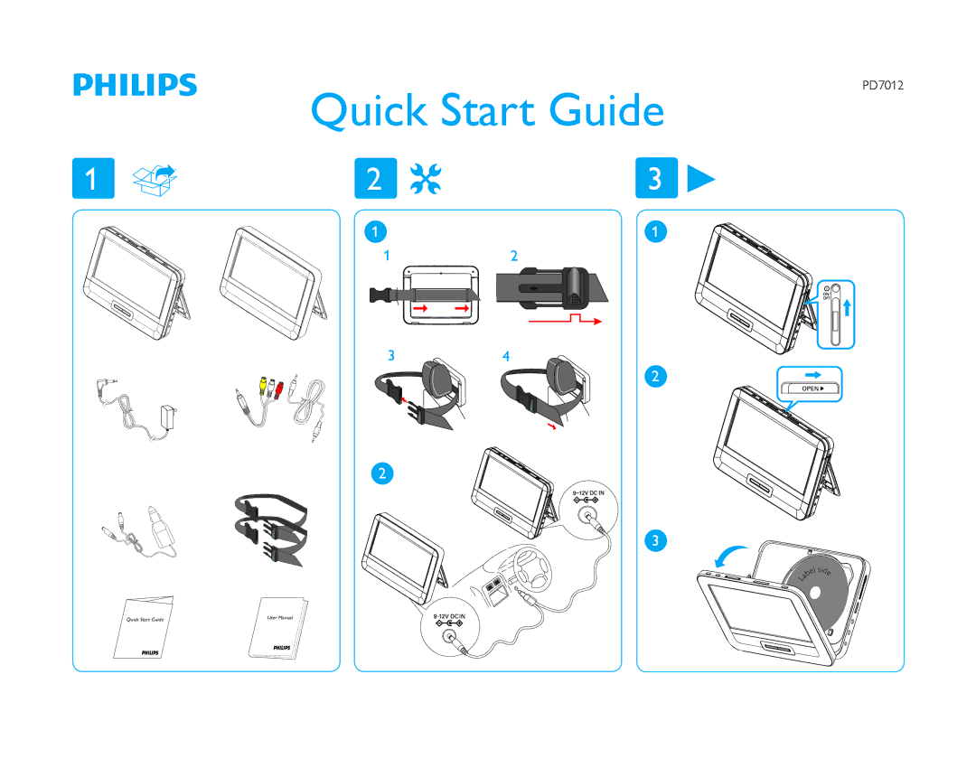 Philips PD7012/37 quick start Quick Start Guide, El sid 