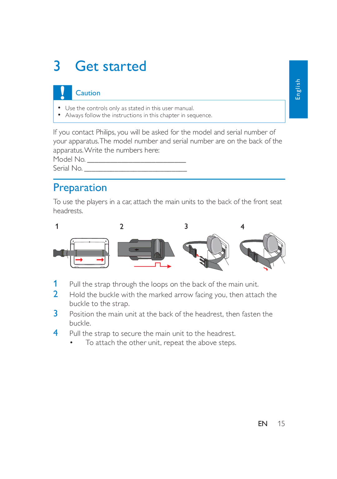 Philips PD7016/37 user manual Get started, Preparation 