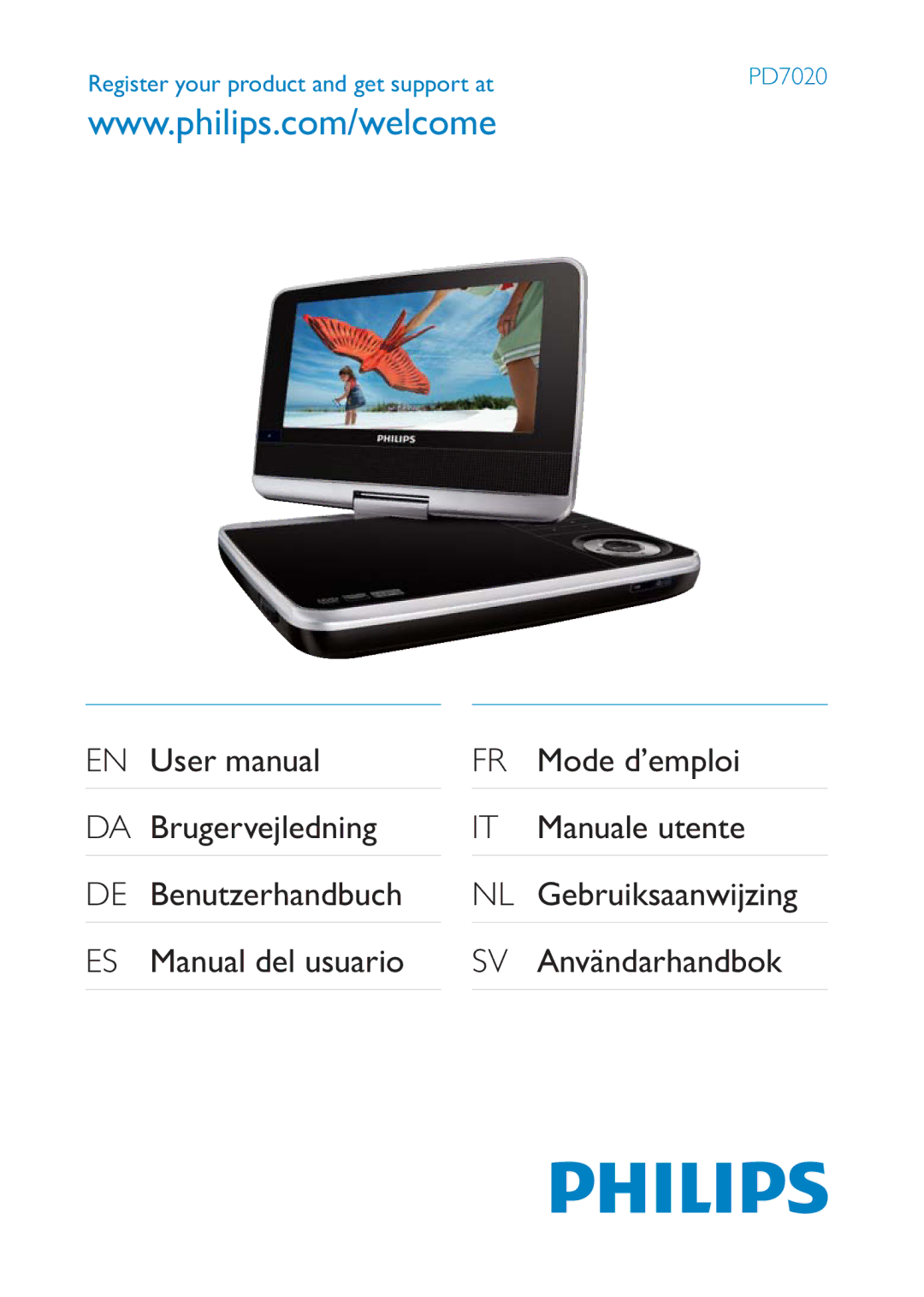 Philips PD7020/12 user manual Register your product and get support at 