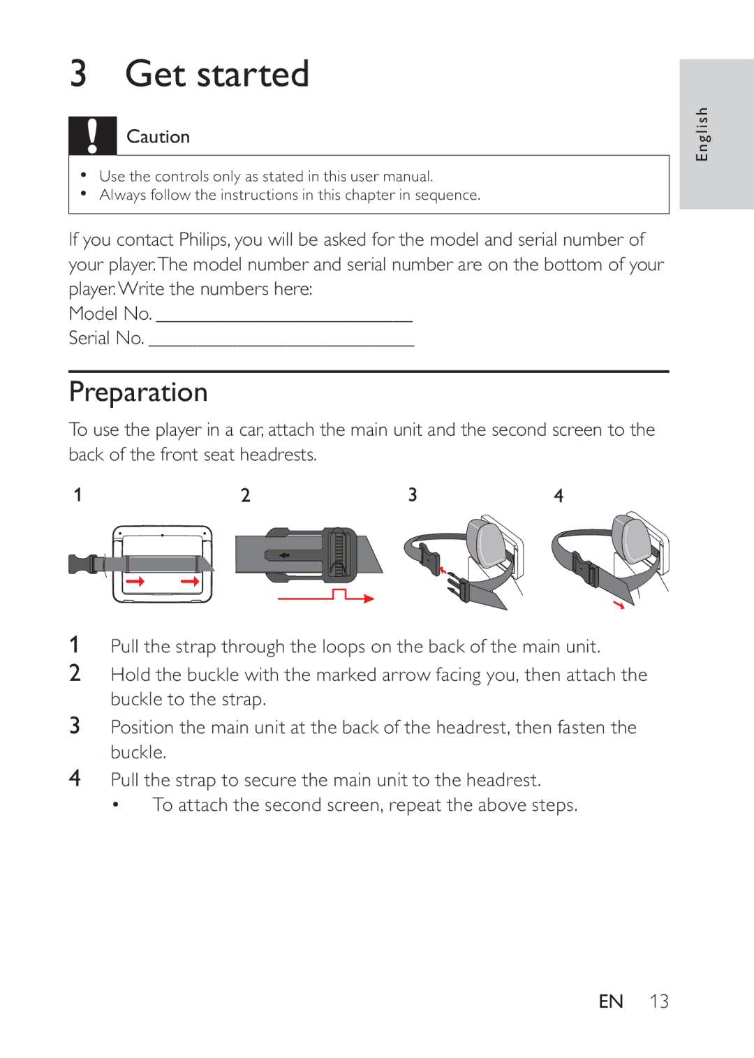 Philips PD7022/12 user manual Get started, Preparation 