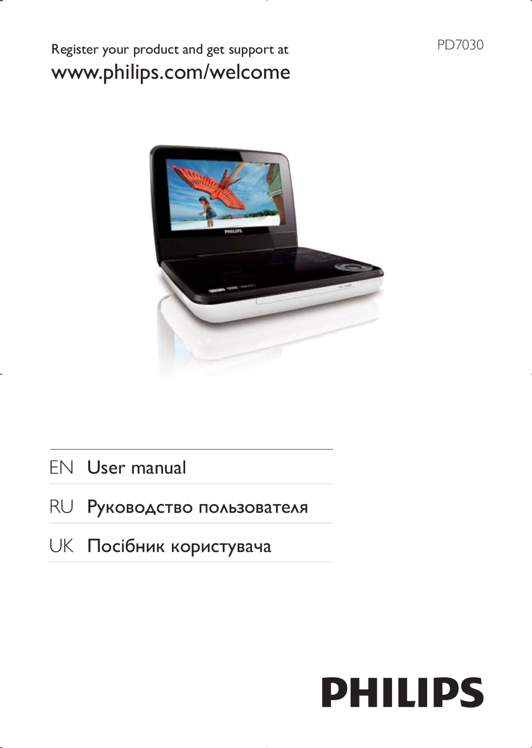 Philips PD7030 user manual Register your product and get support at 