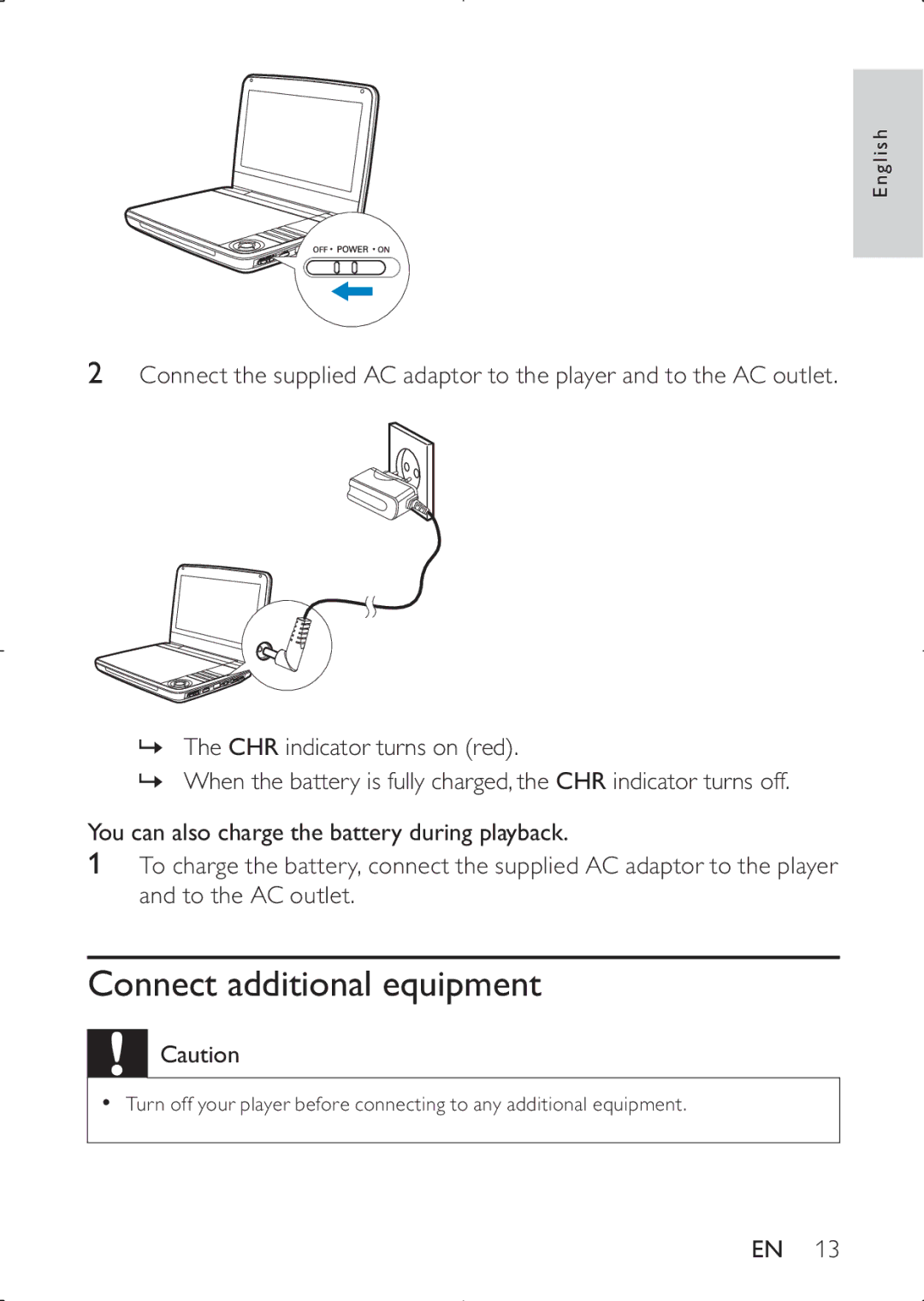 Philips PD7030 user manual Connect additional equipment 