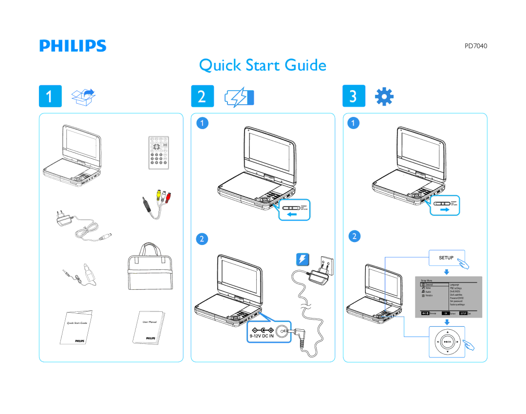 Philips PD7040/98 quick start Quick Start Guide 