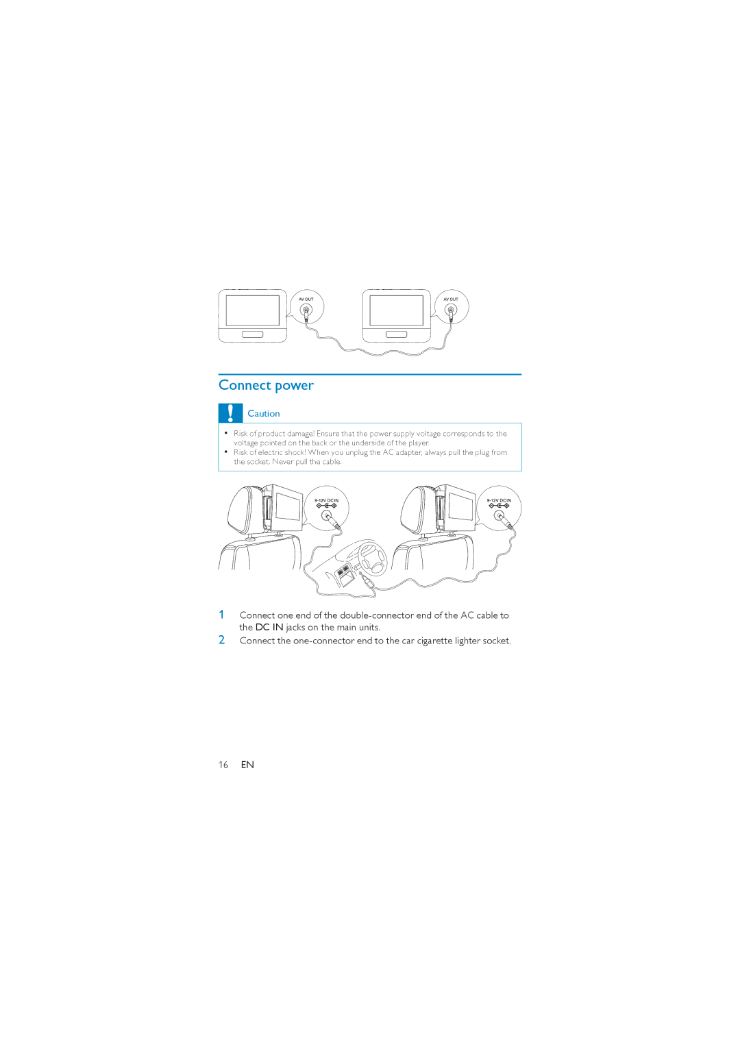 Philips PD7042/05 user manual Connect power 