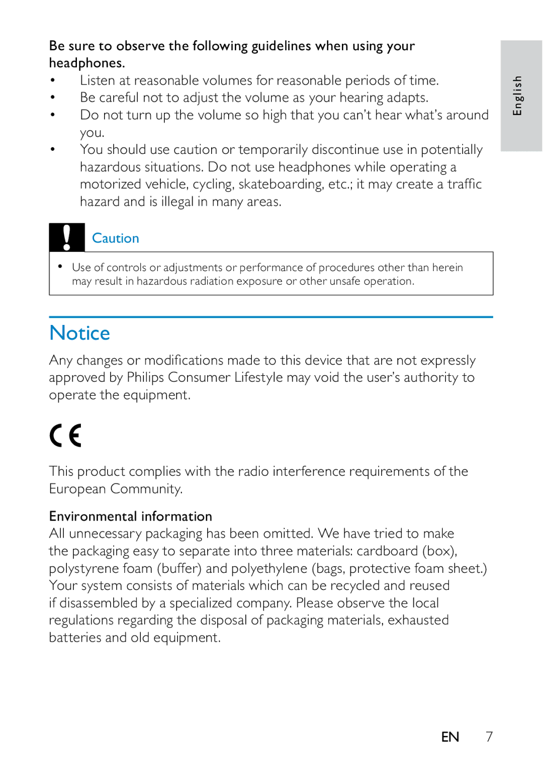 Philips PD709/05 user manual English 