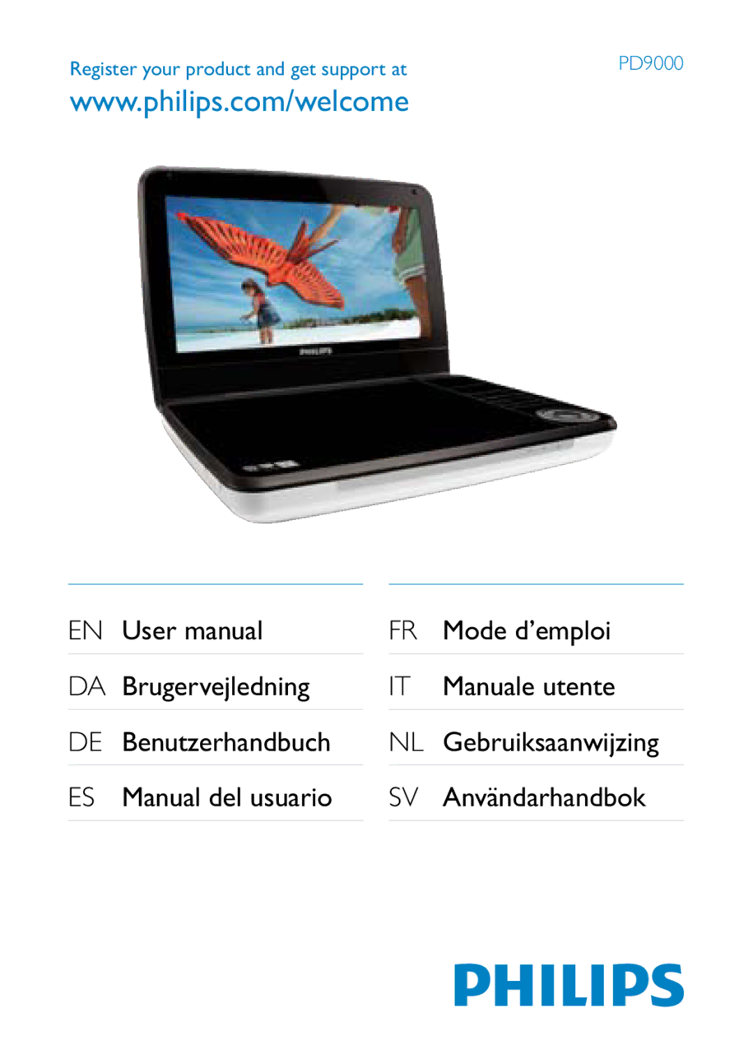 Philips PD9000/12 user manual Register your product and get support at 