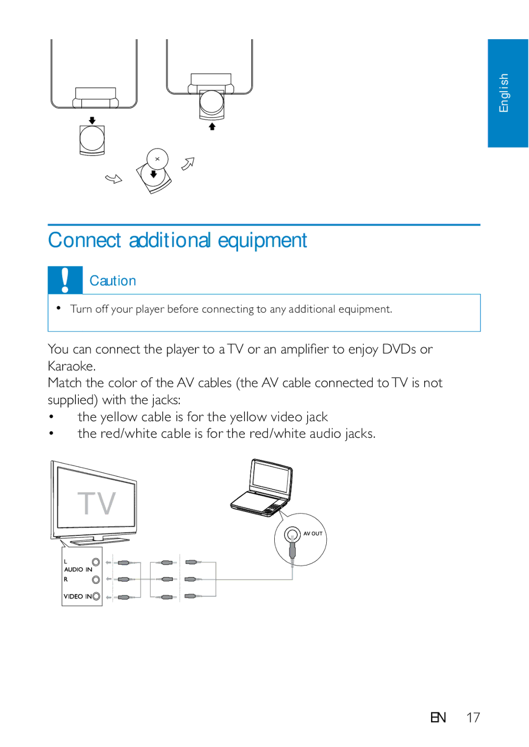 Philips PD9000/12 user manual Connect additional equipment 