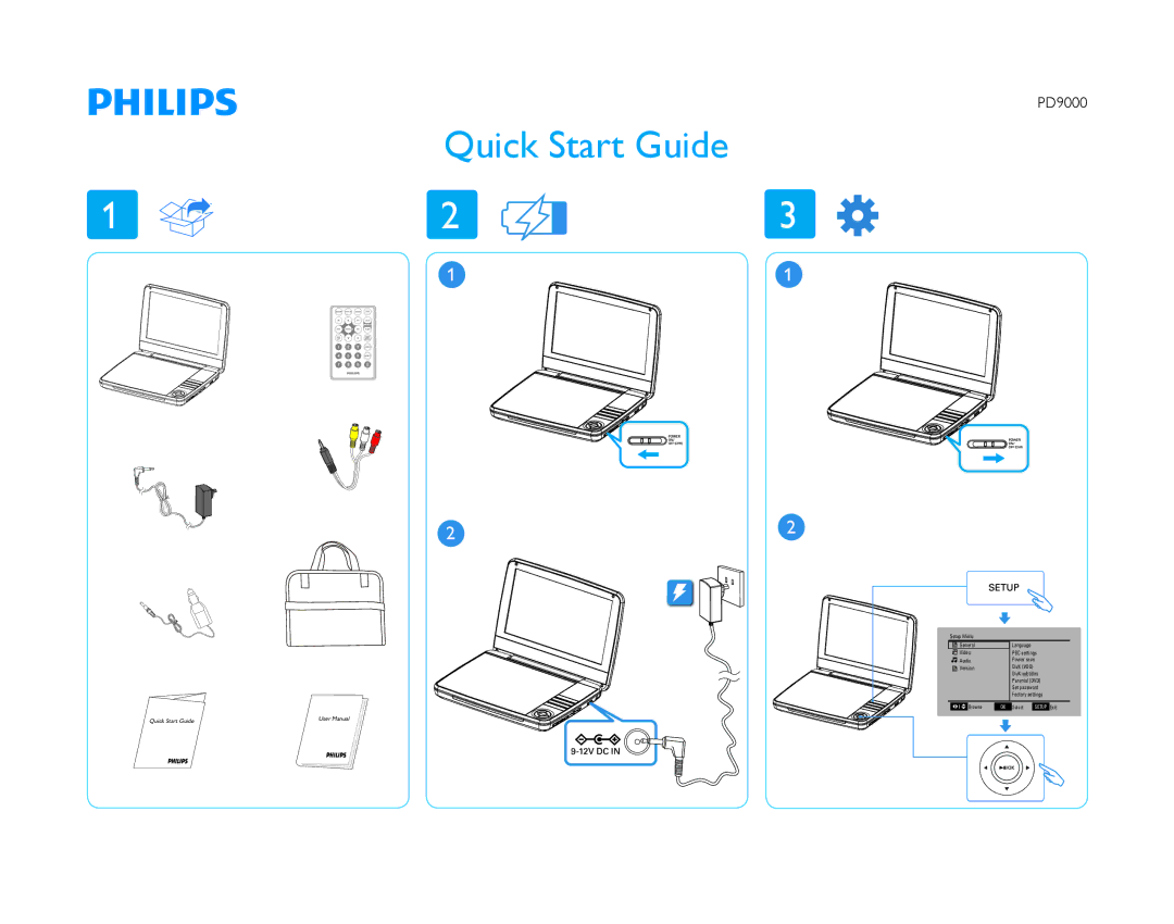 Philips PD9000/37 quick start Quick Start Guide 