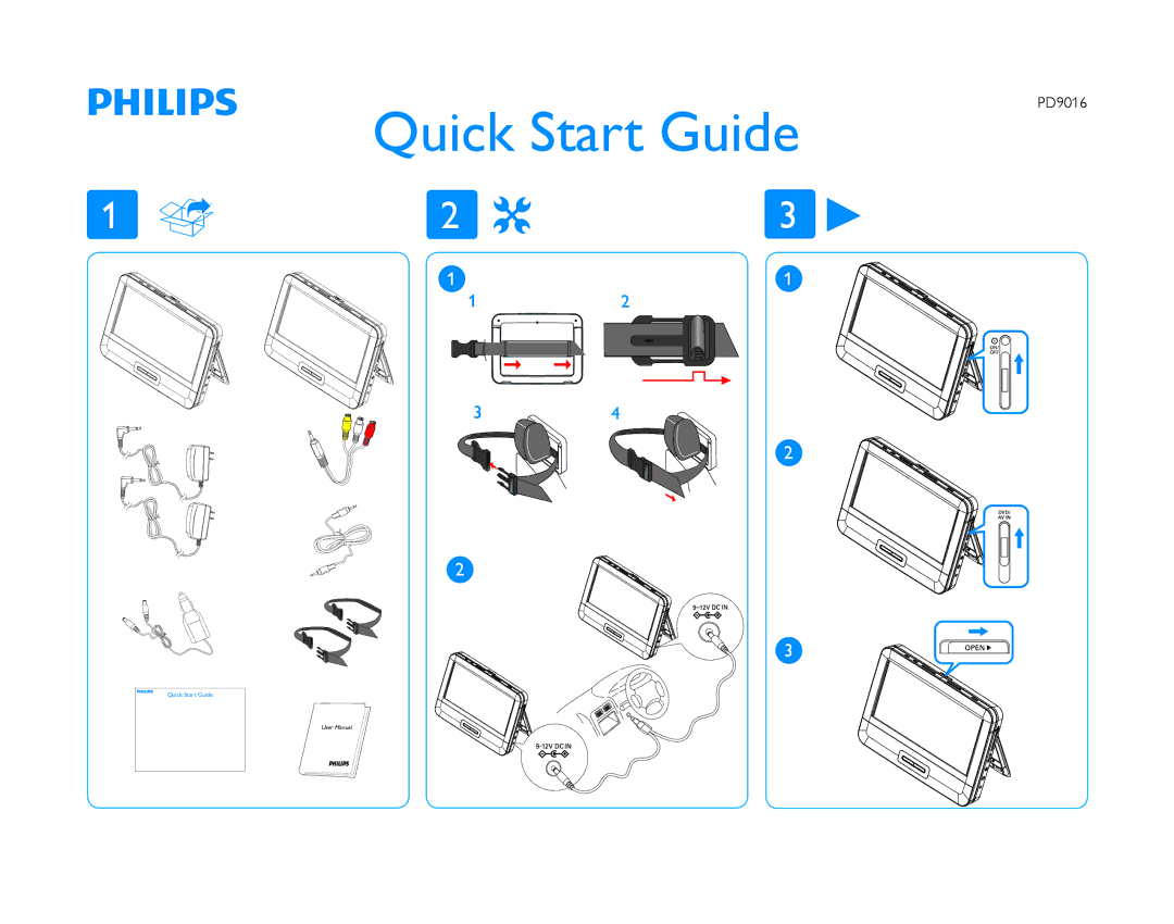 Philips PD9016/37 quick start Quick Start Guide 