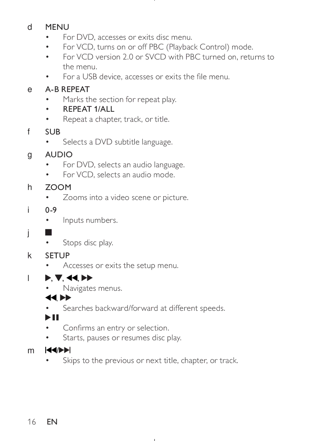 Philips PD9030 user manual Repeat 1/ALL 