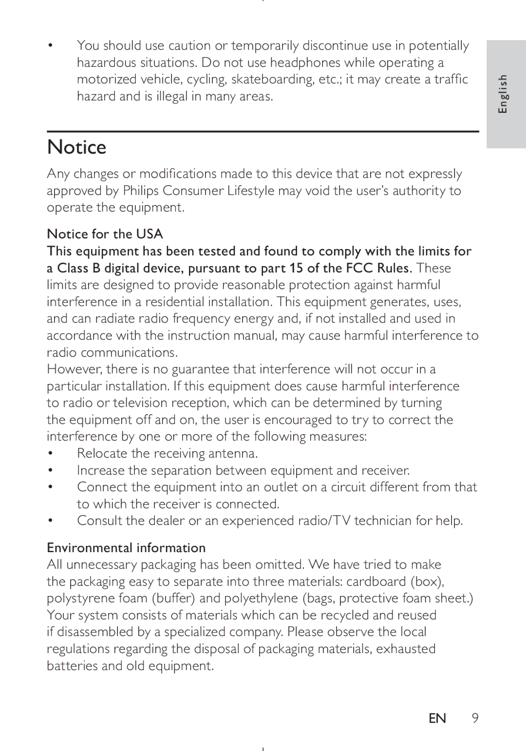 Philips PD9030 user manual English 