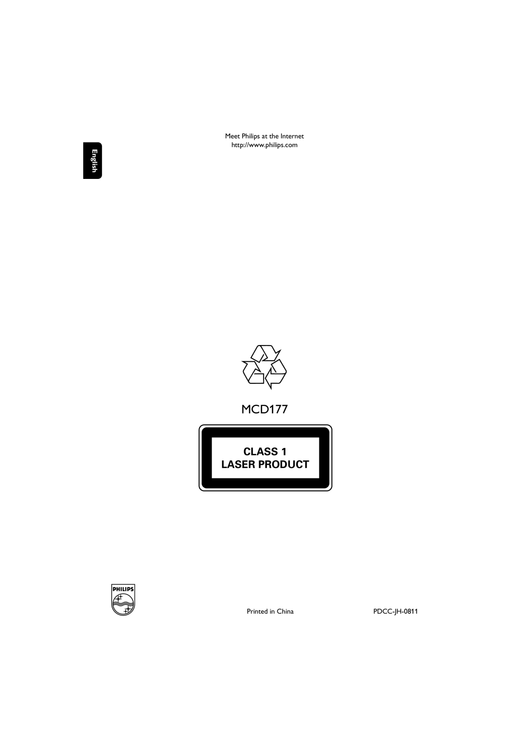 Philips PDCC-JH-0811 user manual Meet Philips at the Internet, English 