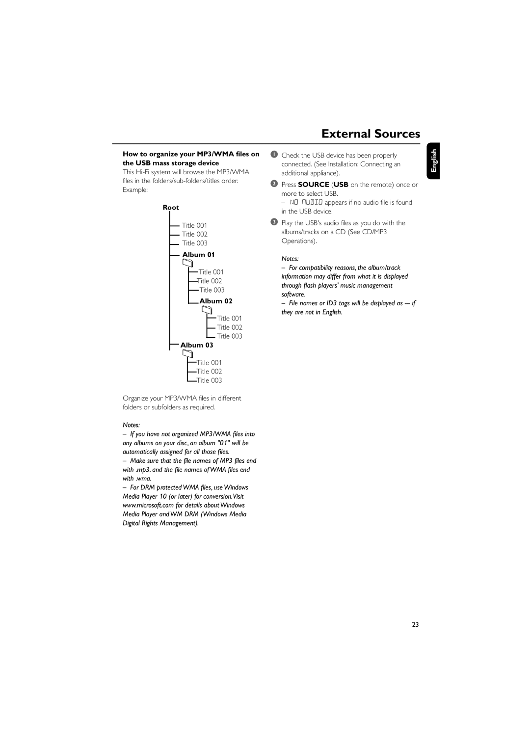 Philips PDCC-JW-0817 user manual Root, Title, Album 