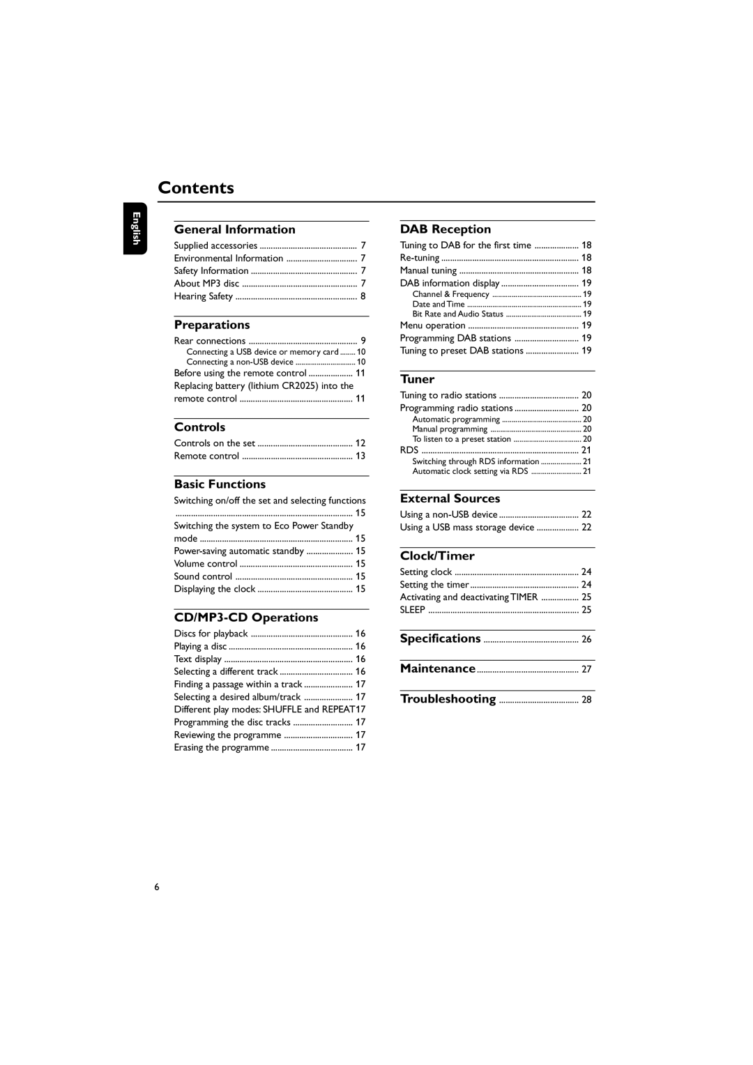 Philips PDCC-JW-0817 user manual Contents 