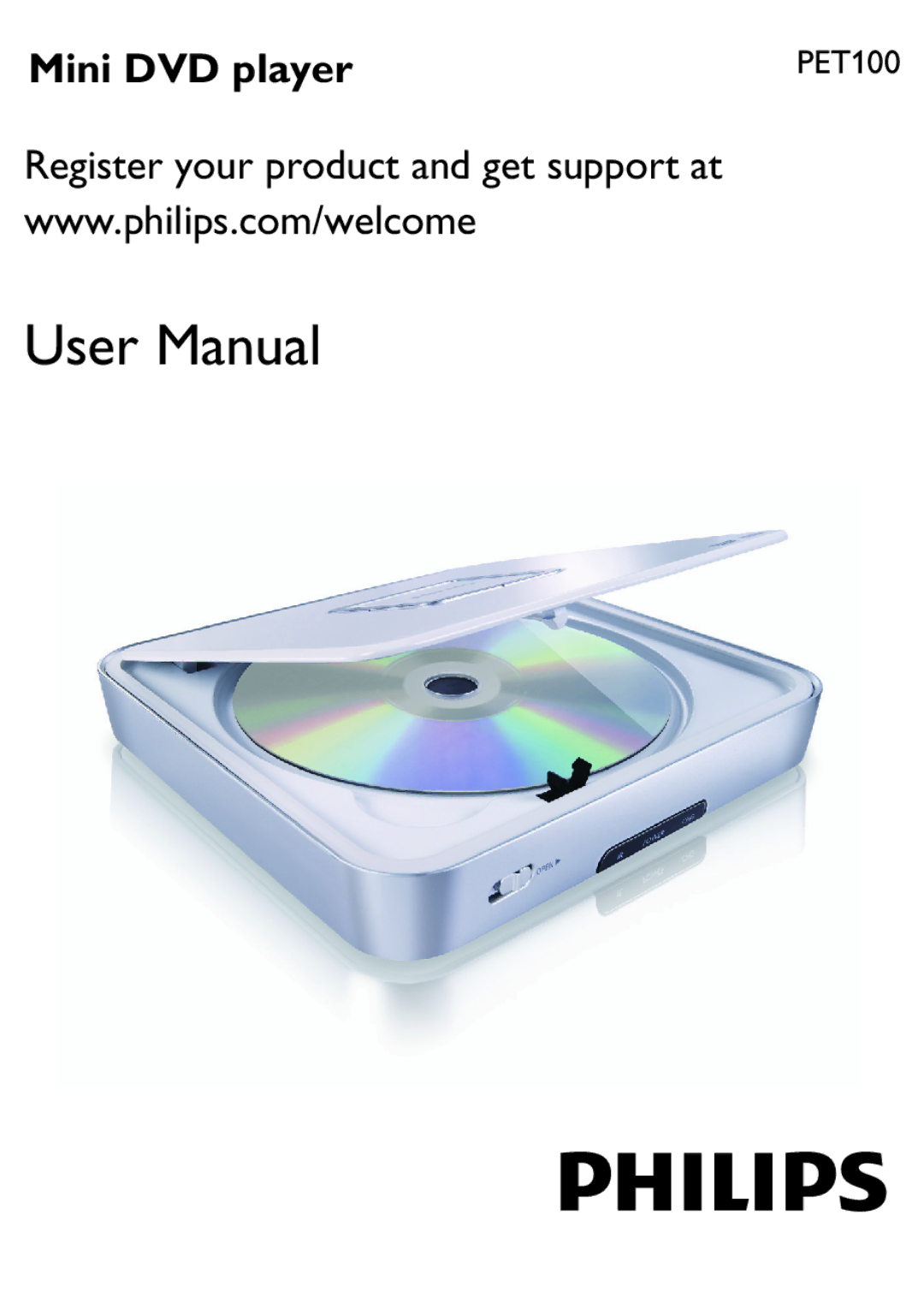 Philips PET100/12 user manual Mini DVD player 