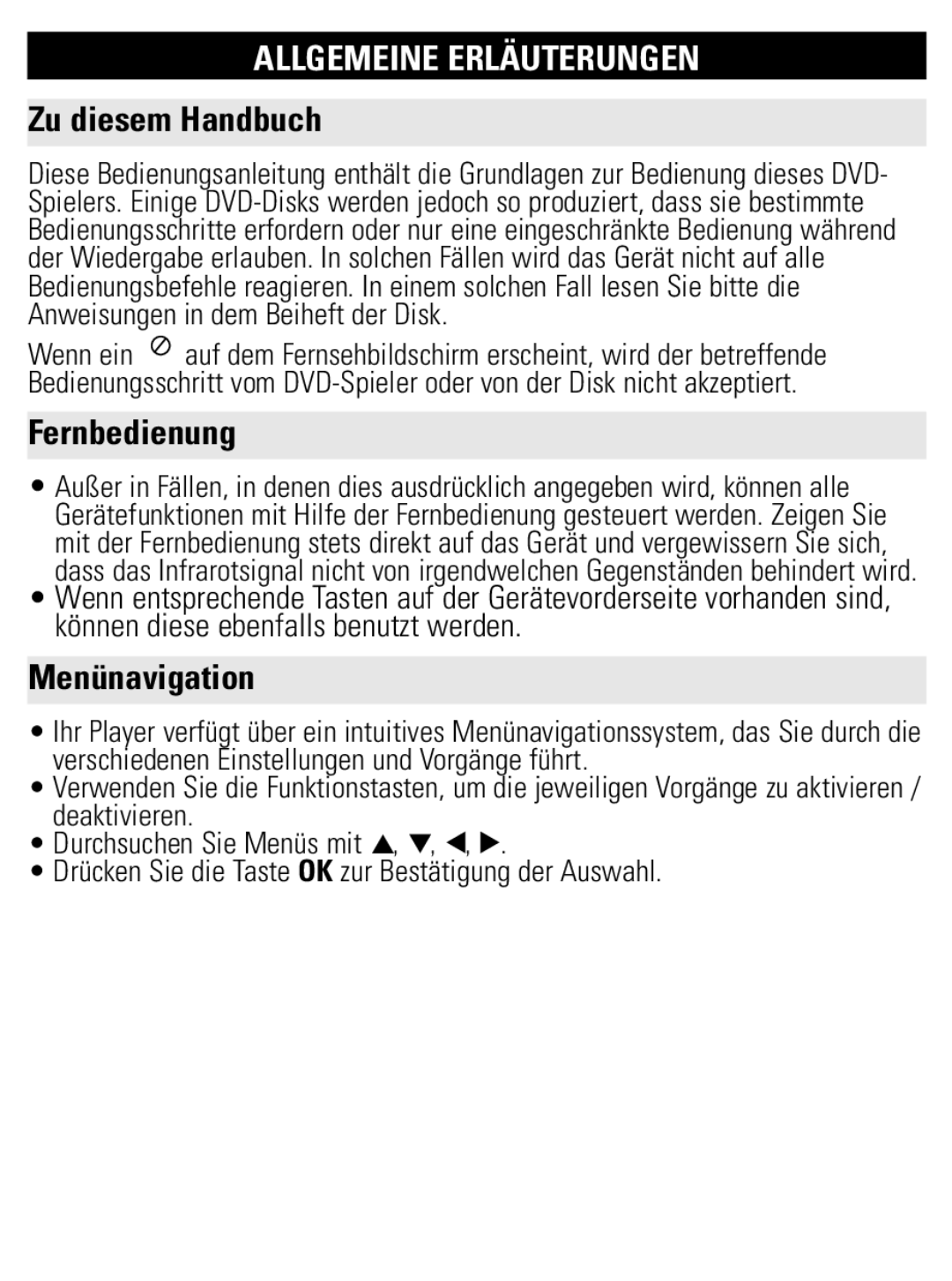 Philips PET1002 user manual Allgemeine Erläuterungen, Zu diesem Handbuch, Menünavigation 