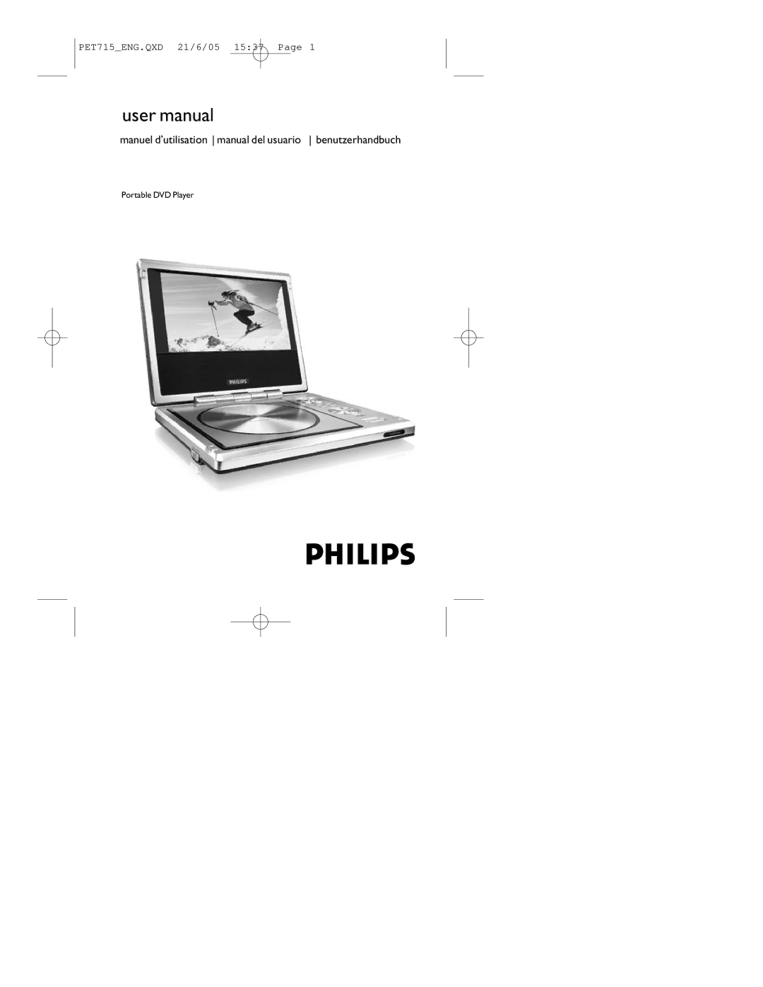 Philips PET715 user manual Manuel d’utilisation manual del usuario benutzerhandbuch 