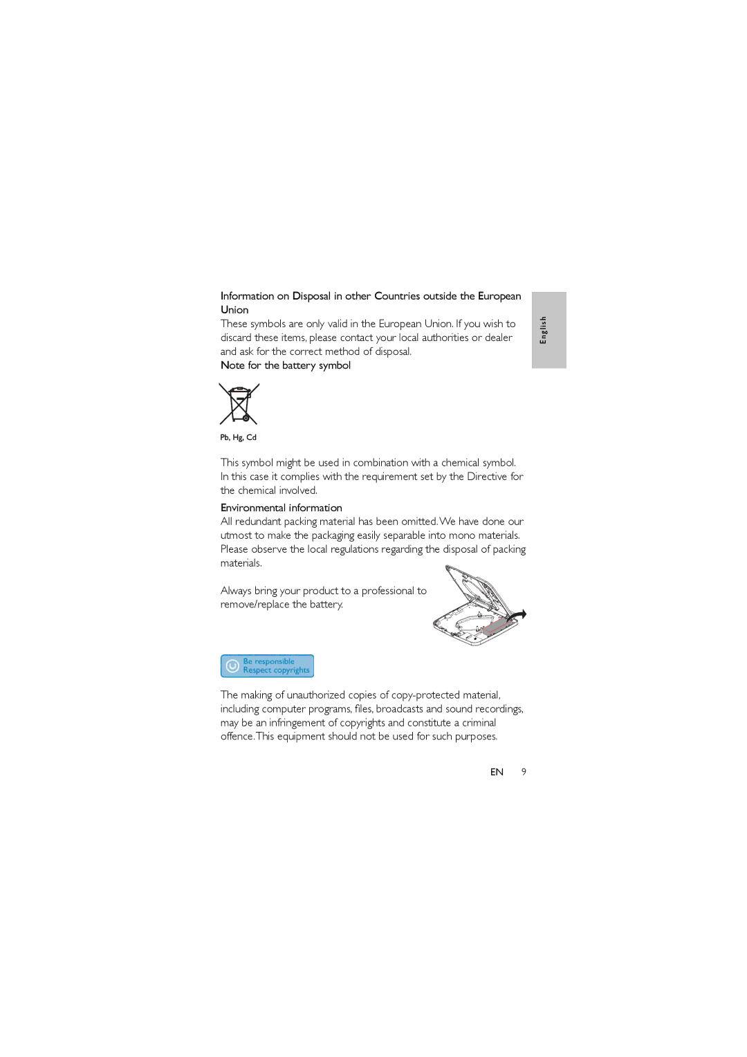 Philips PET716/12 user manual G l i sh 