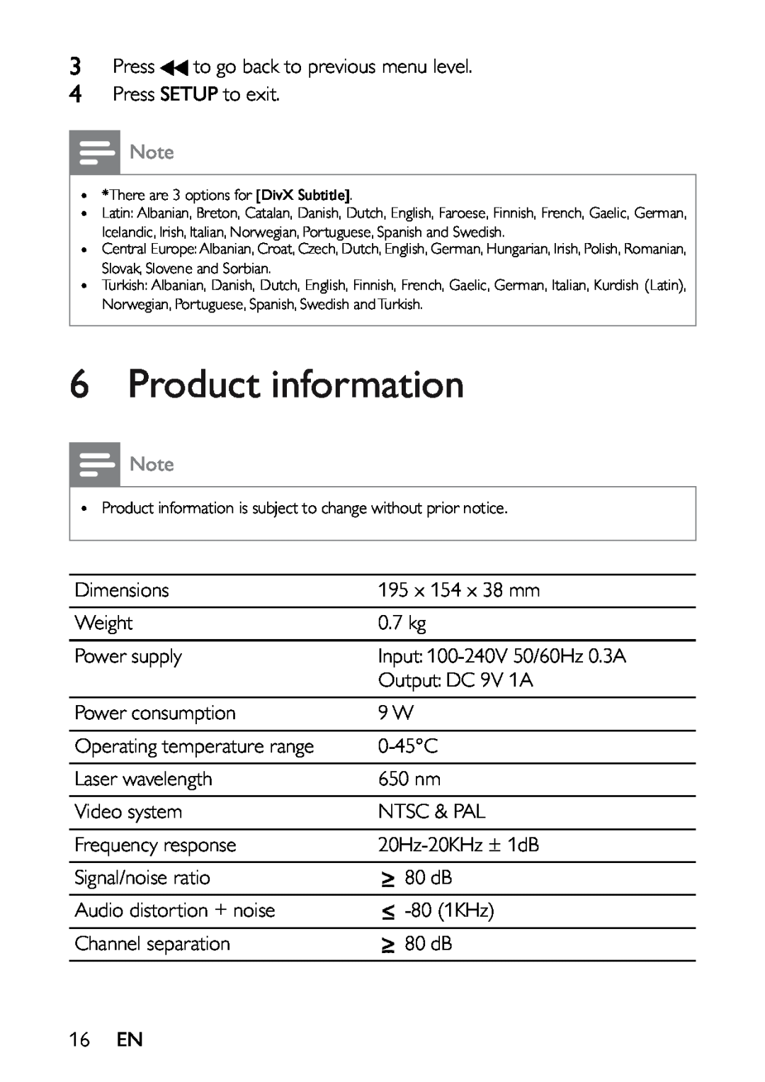 Philips PET721C/12 user manual Product information is subject to change without prior notice 