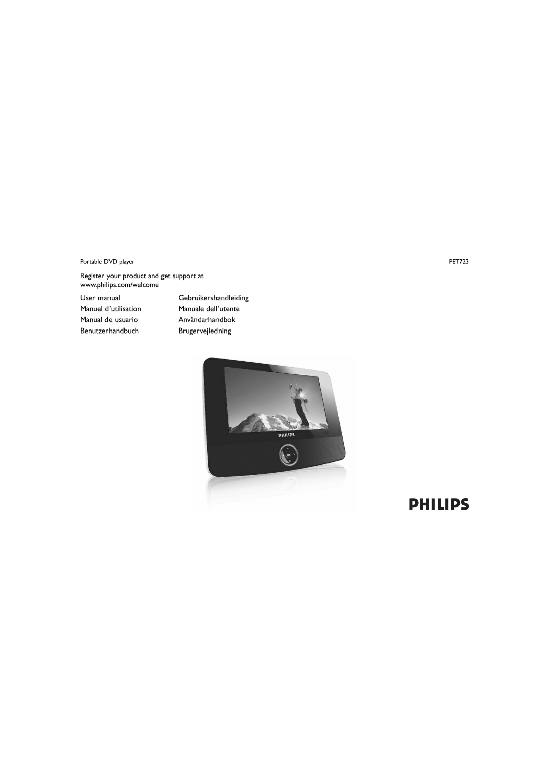 Philips PET723/12 user manual Register your product and get support at 