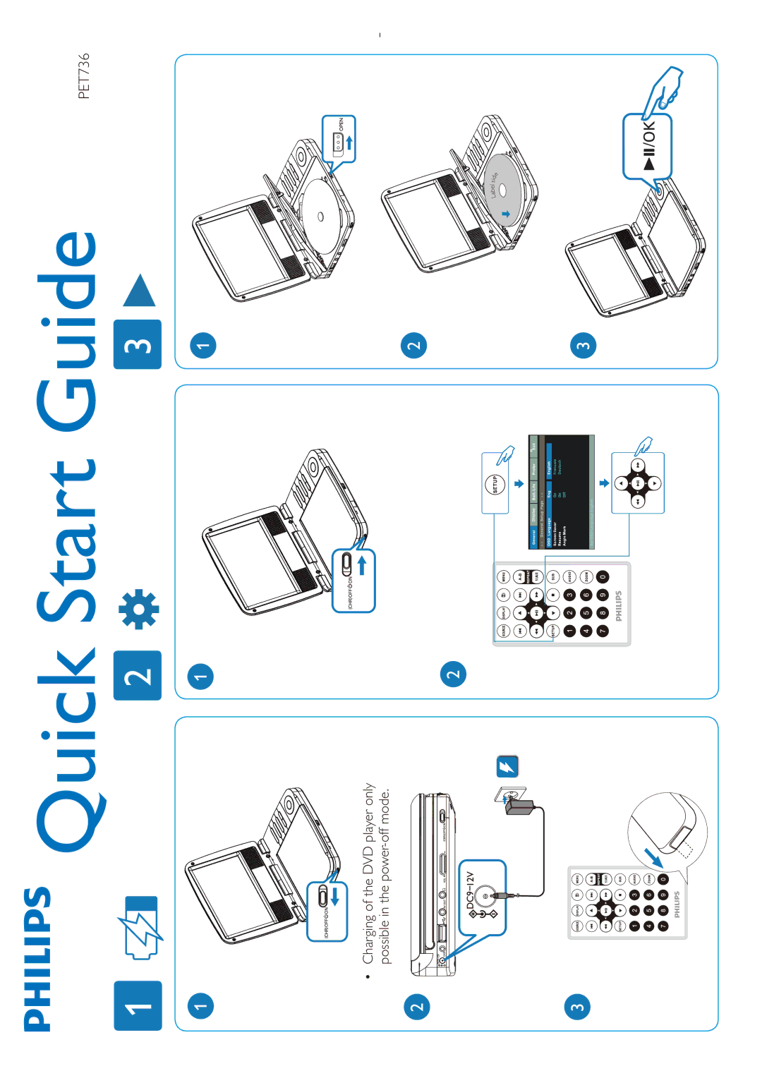 Philips PET736/55 quick start Quick Start Guide 