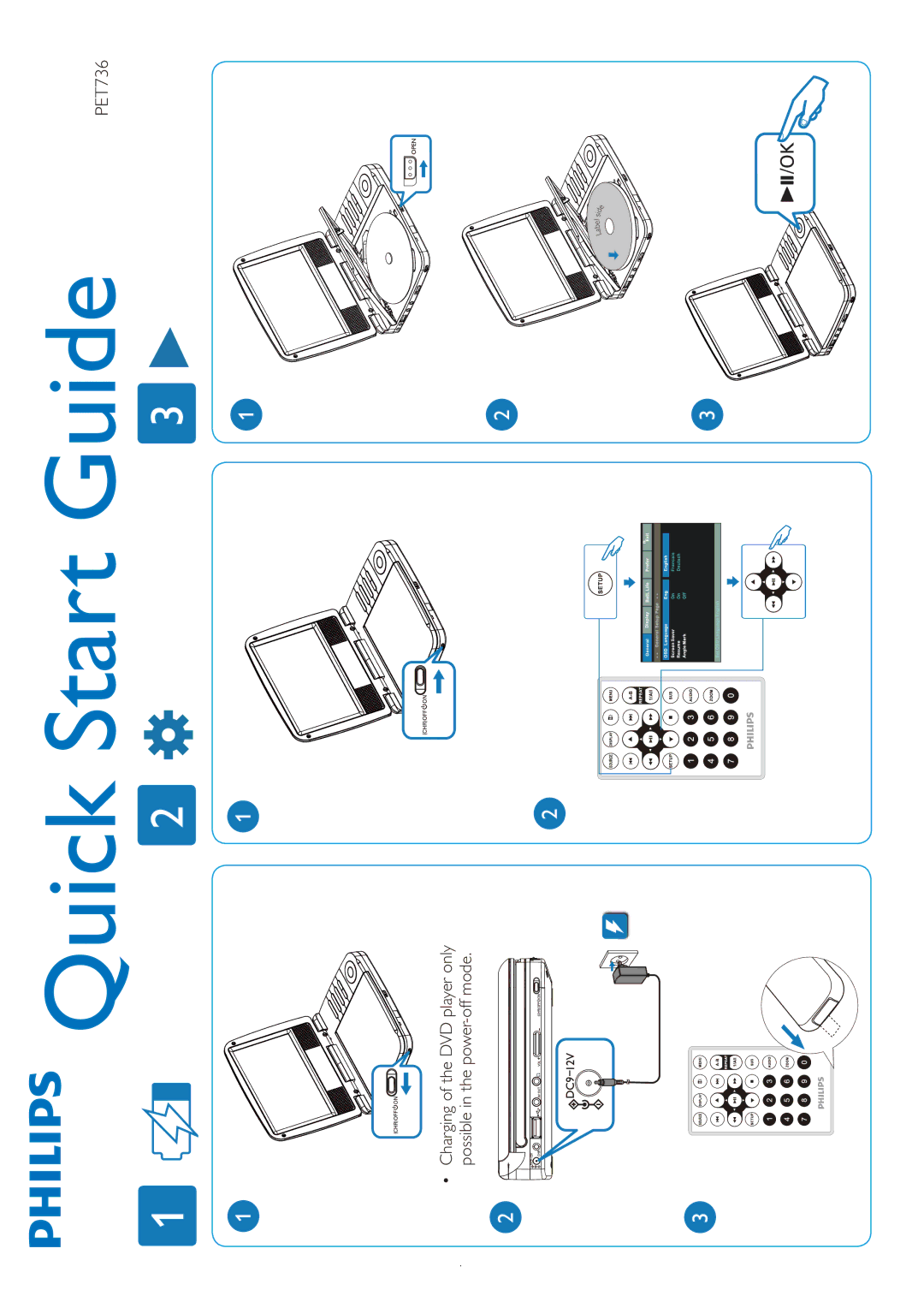 Philips PET736/98 quick start Quick Start Guide 