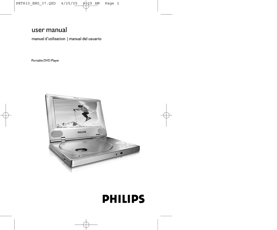 Philips PET810/37B user manual Manuel d’utilisation manual del usuario 