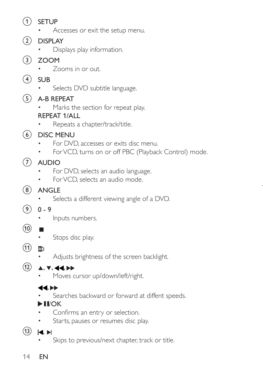 Philips PET941D user manual Repeat 1/ALL, ‡ &RqàupvDqHqwu\RuVhohfwlrq 