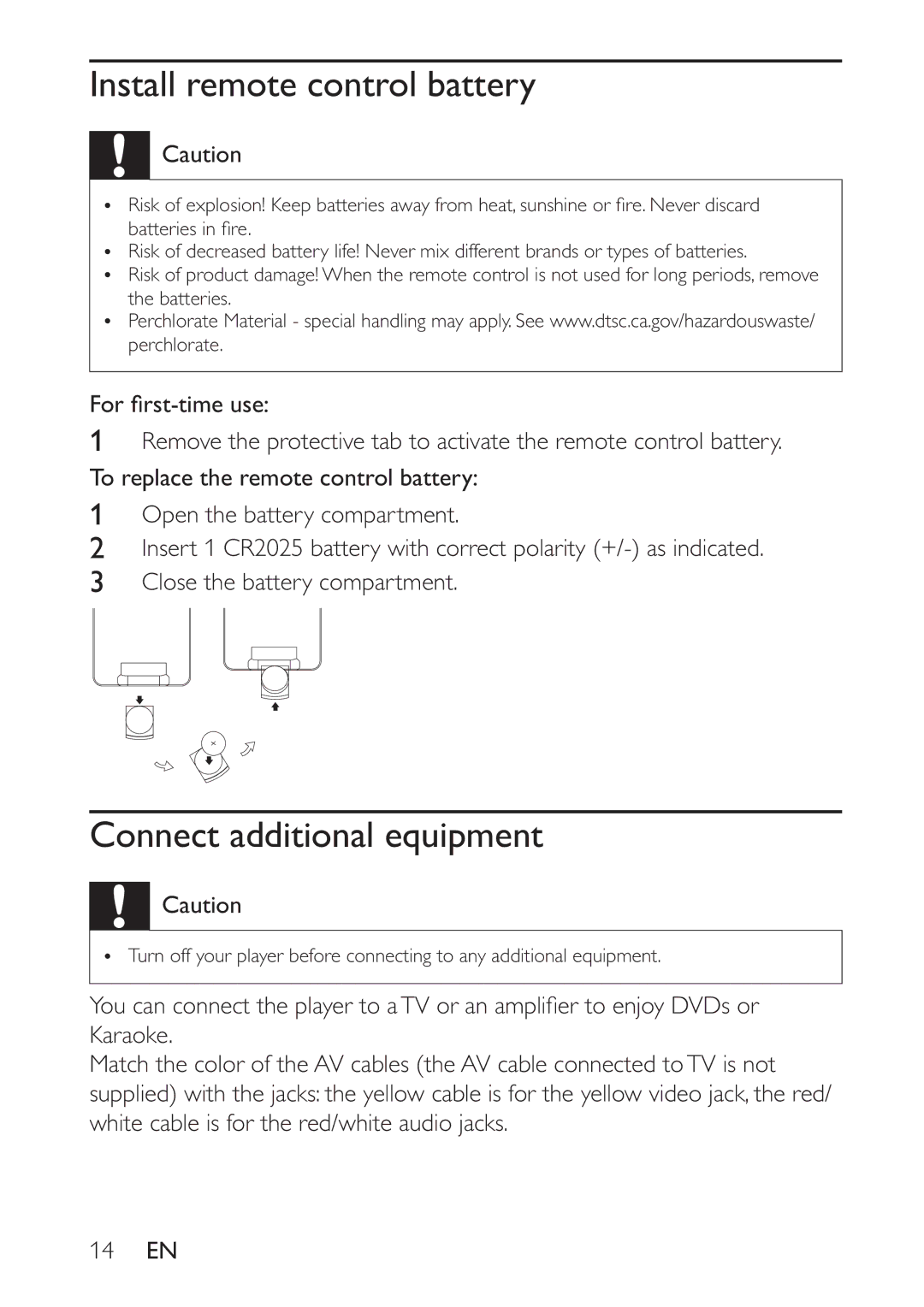 Philips PET941D/58 user manual QvwdooUhprwhFrqwuroEdwwhu, RqqhfwDgglwlrqdoHtxlsphqw, RuÀuvwWlphXvh 