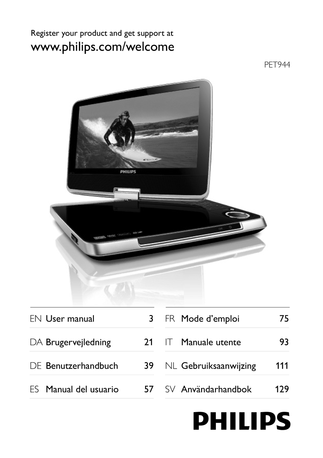 Philips PET944/12 user manual 111 