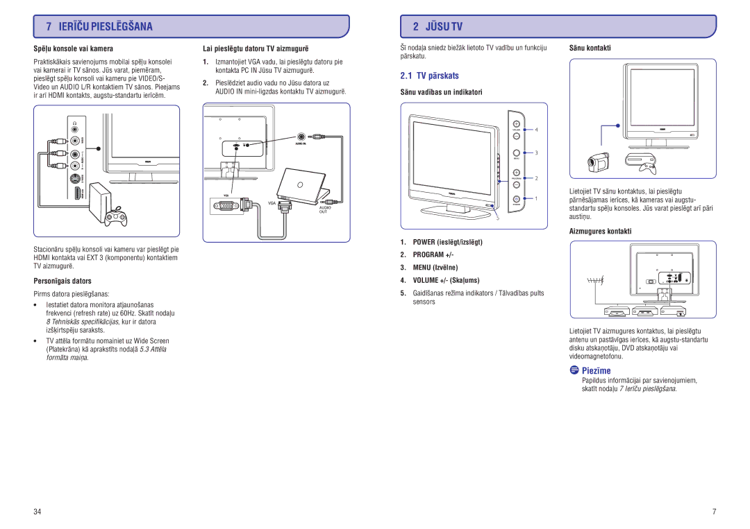 Philips PFL3403D manual Jûsu TV, TV pârskats 