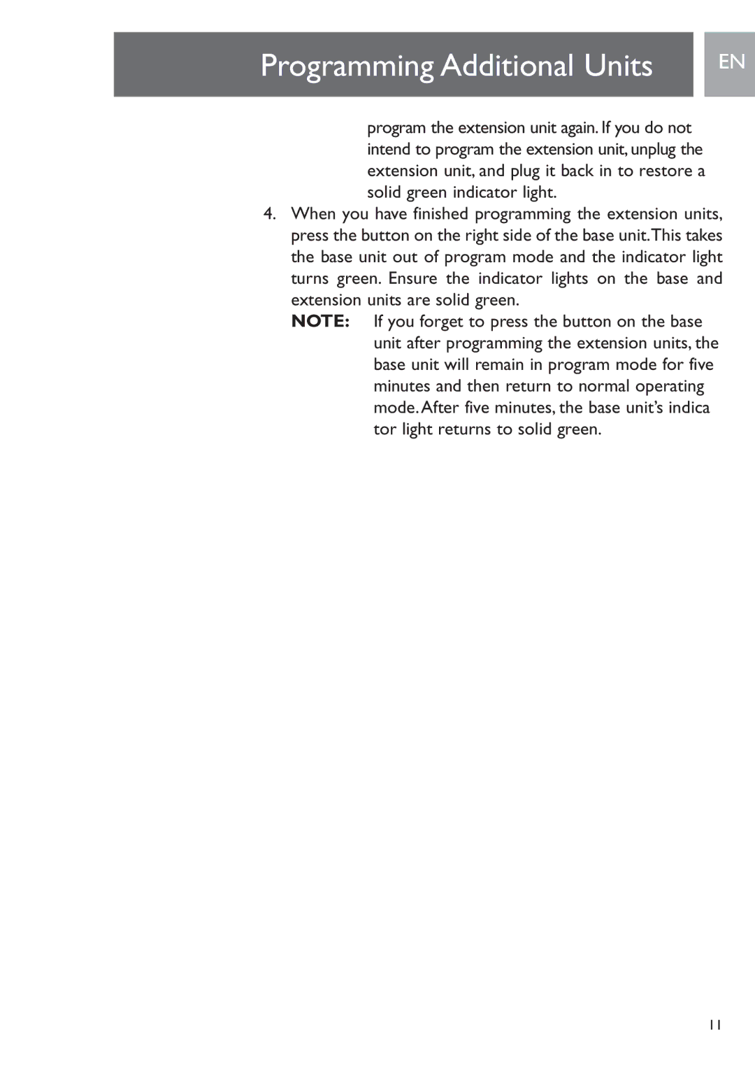 Philips PH0900L user manual Programming Additional Units 