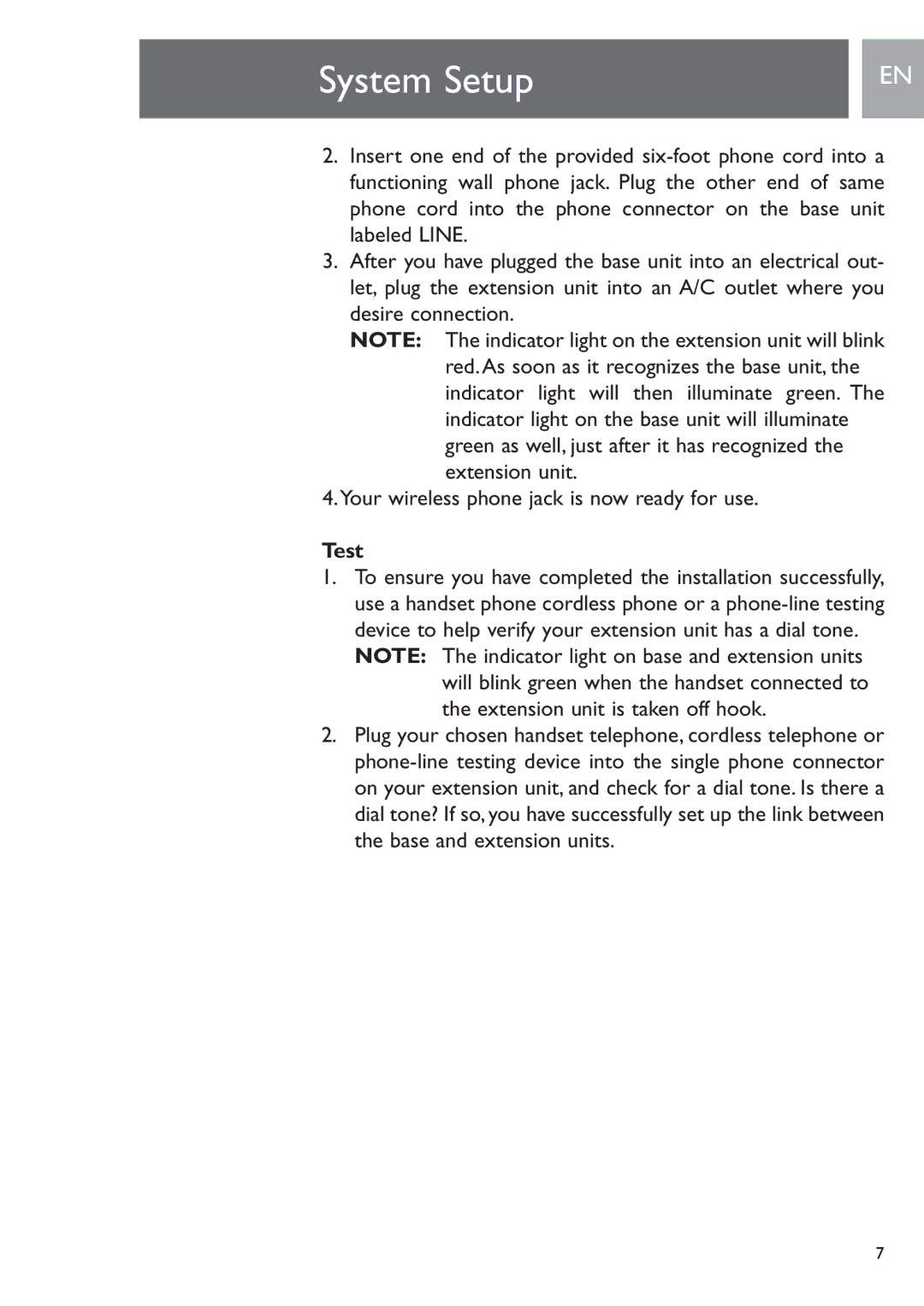 Philips PH0900L user manual Test 