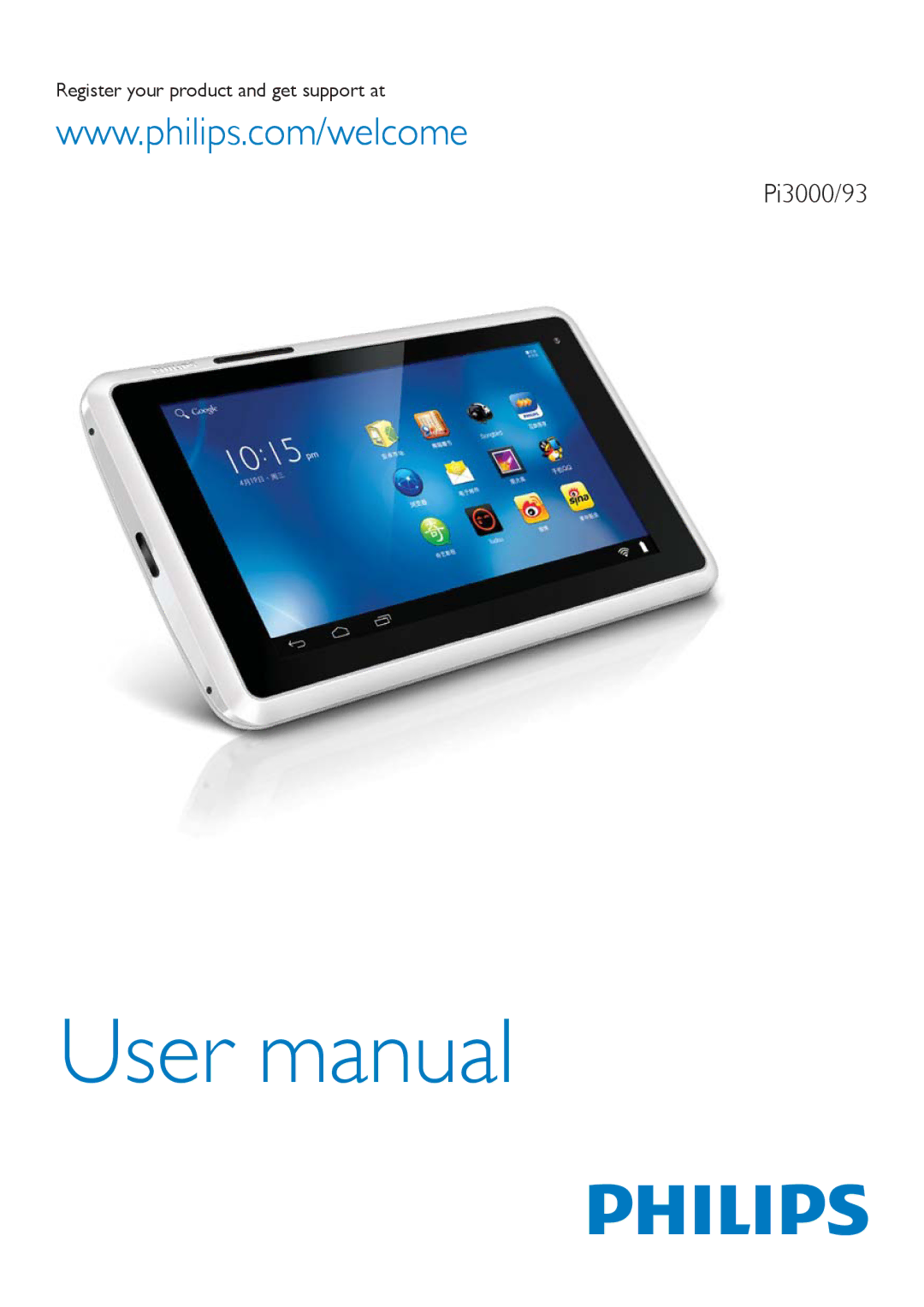 Philips PI3000/93 user manual Register your product and get support at 