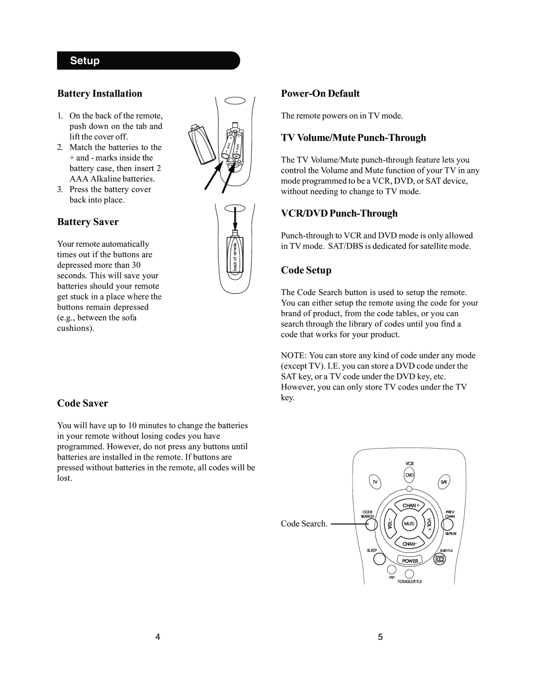 Philips PM335 manual Setup 