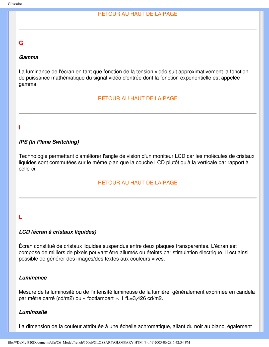 Philips T-42107, PN-89, PN-93, E-06251 user manual Gamma 