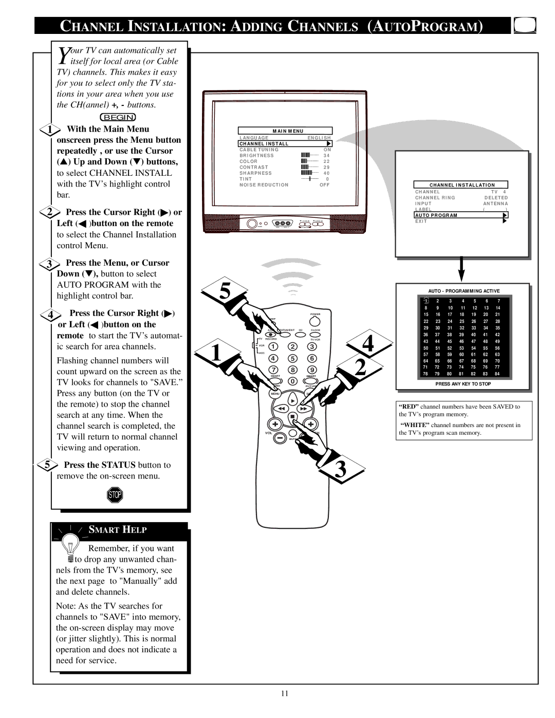 Philips PPC932C1, PPC927C1, PA9032C1, PA9019C1, PA9027C1 manual Channel Installation Adding Channels Autoprogram 